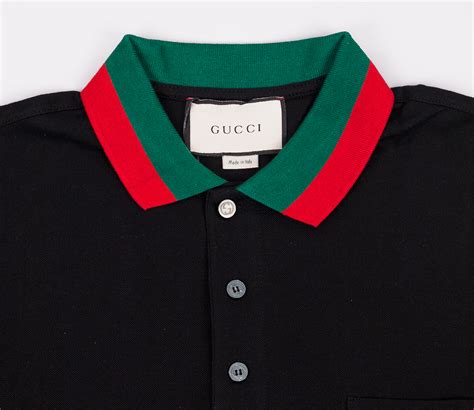 black red green gucci print shirt|green Gucci polo shirt.